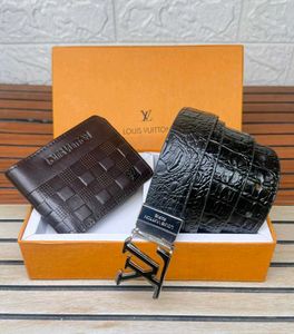 louis vuitton belts wallet set