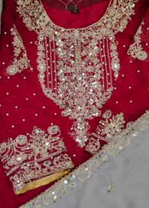 Maroon Kurta Set with Beige Palazzo