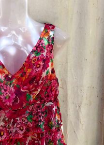 Women's Floral Tiered Ruffle Dress