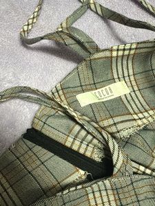 Plaid Spaghetti Strap Dress 34+
