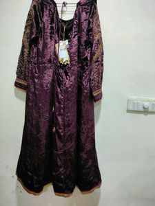 Beautiful anarkali with sequins work