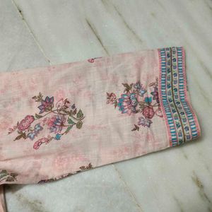 Light Pink Floral Print Kurta