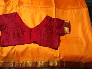 GentlyUsed YellowMisoreSilkSaree-MaroonBorder+