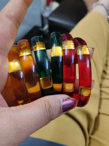 Set of 6 Colorful Bangle Bracelets