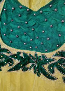 Elegant Yellow &amp; Green Anarkali