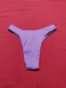 Purple Ribbed Bikini Panty