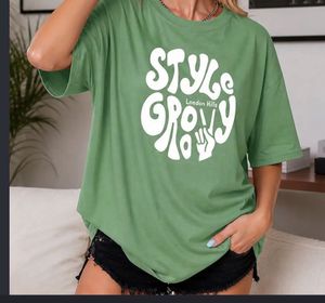 Branded oversized Olive Green "Style Groovy" T-Shi
