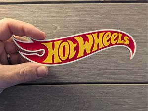 Hot Wheels Logo 3d printed 7 inches