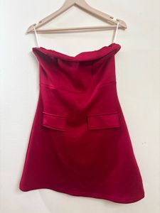 Newme Red Strapless Dress