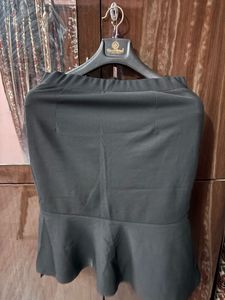 Stylish Black Peplum Skirt