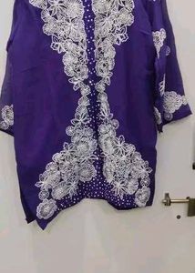 Elegant Purple Embroidered Kurta