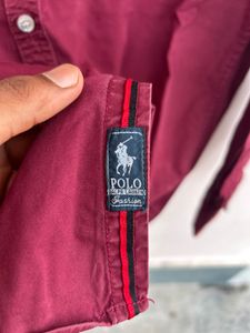 Polo Ralph Lauren Maroon Button-Down Shirt