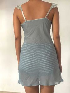 Elegant Lace Trim Slip Dress