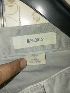 Men's Grey Denim slim fit Shorts