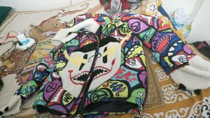 Unisex From Japan - New Graffiti Print Puffer Jack