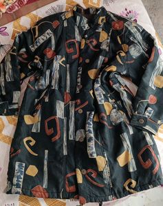 Abstract Print Coat