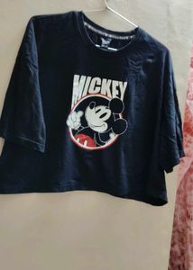 Cute Mickey Mouse Cropped T-Shirt XXL