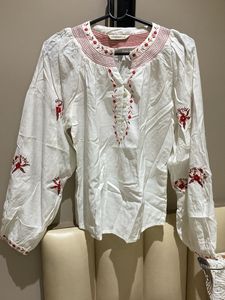 White Embroidered Top