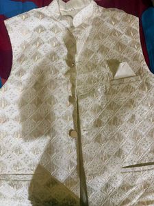 Men's Embroidered Nehru Jacket + Kurta