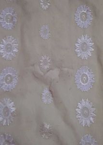 Cream Embroidered Kurta Set