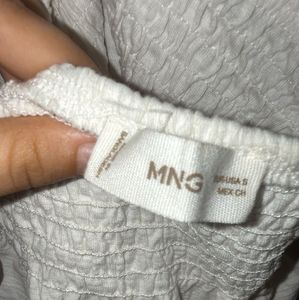 MANGO Bead detailed smocked backless top | Size S