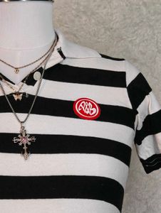 Y2K Striped Polo Dress