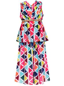 🔥 BUY 1, GET 1 FREE🔥Geometric Print Maxi Dress