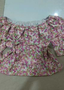 Floral Ruffle Off-Shoulder Top