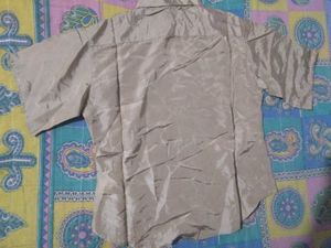 Brown Short Sleeve Casual Shirt