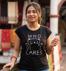 Cute Cat Graphic T-Shirt soft (top)