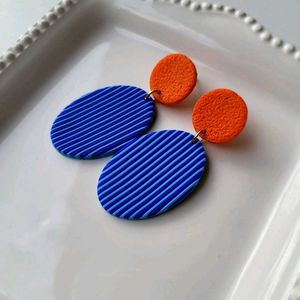 Bold Striped Oval Earrings