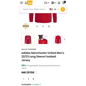 🌟Limited Edition Adidas⚽️Manchester Utd 22/23
