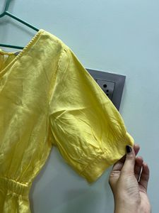 Butter Yellow Peplum Top