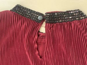 Elegant Burgundy Velvet Dress
