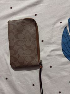 Coach Signature Wristlet Pouch