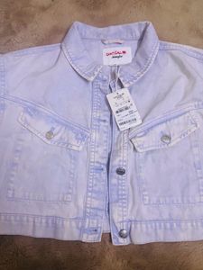 Crop Denim Oversize Jacket