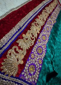 Exquisite Teal Saree with Embellished Border
