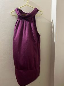 Elegant Purple Halter Top