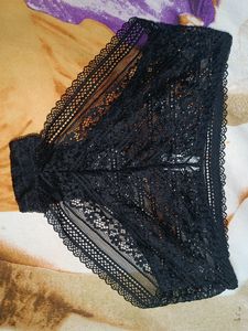 Women Black Net Panty