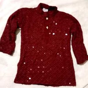 Sparkling Maroon Kurta