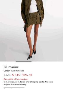 zipped cargo mini skirt