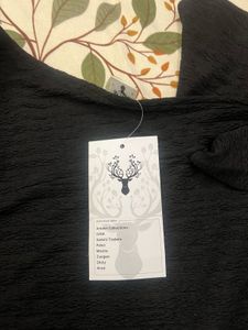 New Black Textured Kurta