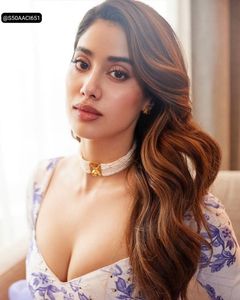 Jahnvi Kapoor’s White &amp; Purple Floral Lehenga Set