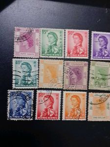 12 HONG KONG QEII STAMPS