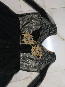 Diwali special Elegant Black Anarkali Gown