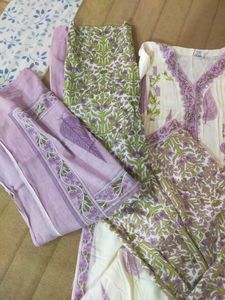Elegant Floral Print Kurta Set