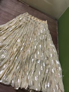 Pleated Polka Dot Ethnic Skirt for Navratri