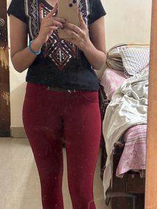 Stylish Maroon Leggings/Pants