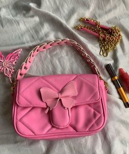 (Sale ‼️) Haute Sauce Pink Quilted Butterfly Bag