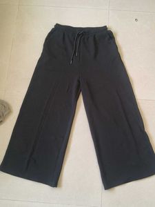 Black Wide Leg Cropped Pants